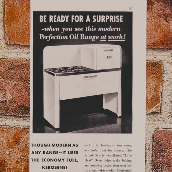 1940s Vintage Print Ad Kerosene Oil Kitchen Applicance Function and Design - Picture 2 of 10